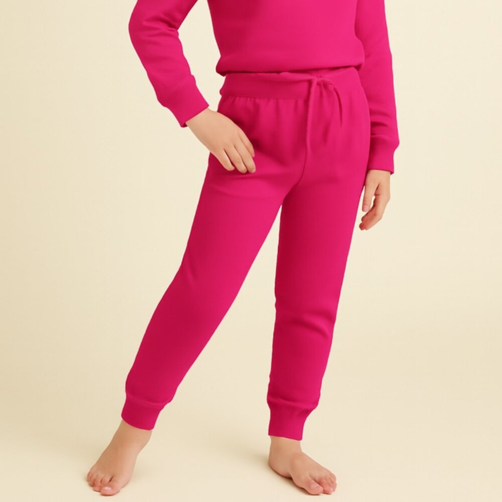 Ideology Girls Fleece Joggers Pink Drawstring Waist Pull‑On · NWT · Small 7/8